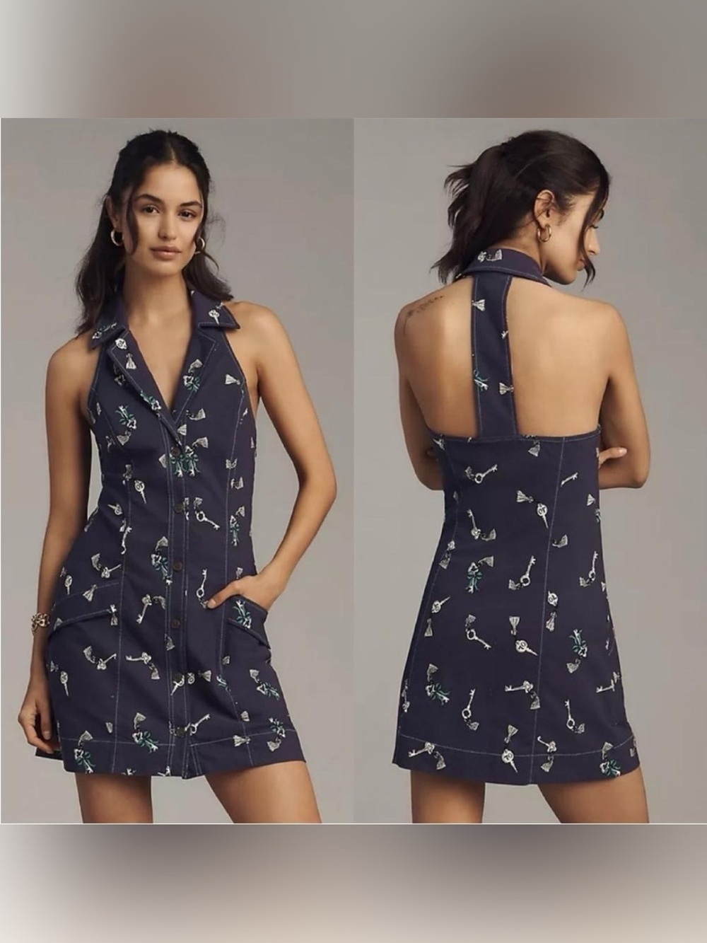 Maeve Anthropologie The Amelia Collared Mini Dress
